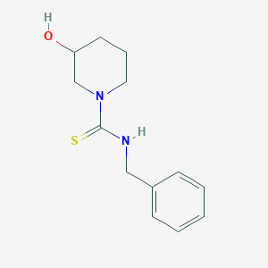 molecular formula C13H18N2OS B4140847 N-benzyl-3-hydroxypiperidine-1-carbothioamide 