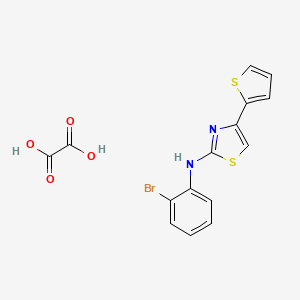 molecular formula C15H11BrN2O4S2 B4140866 N-(2-bromophenyl)-4-thiophen-2-yl-1,3-thiazol-2-amine;oxalic acid 