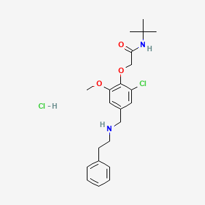 molecular formula C22H30Cl2N2O3 B4140915 N-tert-butyl-2-[2-chloro-6-methoxy-4-[(2-phenylethylamino)methyl]phenoxy]acetamide;hydrochloride 