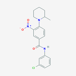 molecular formula C19H20ClN3O3 B4140925 N-(3-chlorophenyl)-4-(2-methylpiperidin-1-yl)-3-nitrobenzamide 
