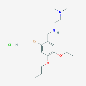molecular formula C16H28BrClN2O2 B4140975 N-[(2-bromo-5-ethoxy-4-propoxyphenyl)methyl]-N',N'-dimethylethane-1,2-diamine;hydrochloride 