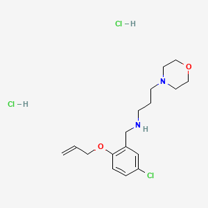 molecular formula C17H27Cl3N2O2 B4140998 N-[(5-chloro-2-prop-2-enoxyphenyl)methyl]-3-morpholin-4-ylpropan-1-amine;dihydrochloride 