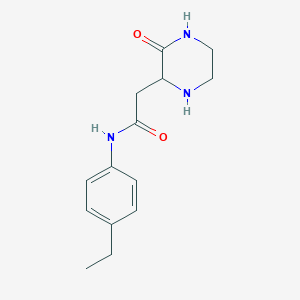 molecular formula C14H19N3O2 B4141056 N-(4-ethylphenyl)-2-(3-oxopiperazin-2-yl)acetamide 