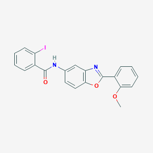 2-iodo-N-[2-(2-methoxyphenyl)-1,3-benzoxazol-5-yl]benzamide