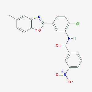 N-[2-chloro-5-(5-methyl-1,3-benzoxazol-2-yl)phenyl]-3-nitrobenzamide