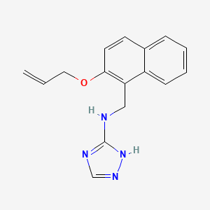molecular formula C16H16N4O B4141119 N-{[2-(prop-2-en-1-yloxy)naphthalen-1-yl]methyl}-1H-1,2,4-triazol-3-amine 