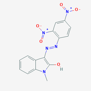 molecular formula C15H11N5O5 B414112 1-methyl-1H-indole-2,3-dione 3-({2,4-bisnitrophenyl}hydrazone) 