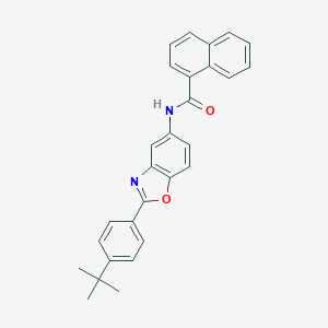 molecular formula C28H24N2O2 B414113 N-[2-(4-tert-butylphenyl)-1,3-benzoxazol-5-yl]-1-naphthamide 