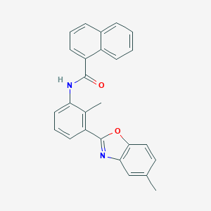 molecular formula C26H20N2O2 B414114 N-[2-methyl-3-(5-methyl-1,3-benzoxazol-2-yl)phenyl]-1-naphthamide 