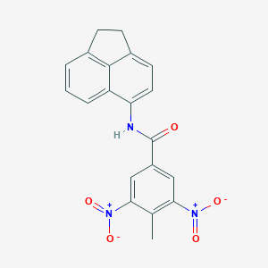 molecular formula C20H15N3O5 B414115 N-(1,2-dihydro-5-acenaphthylenyl)-3,5-bisnitro-4-methylbenzamide 