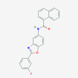 molecular formula C24H15FN2O2 B414118 N-[2-(3-fluorophenyl)-1,3-benzoxazol-5-yl]-1-naphthamide 