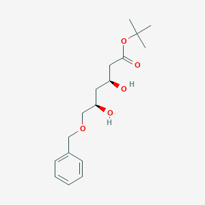 molecular formula C17H26O5 B041412 2,4-Dideoxy-6-O-(phenylmethyl)-L-threo-hexonic Acid tert-Butyl Ester CAS No. 215876-09-8