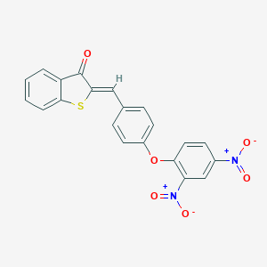 molecular formula C21H12N2O6S B414123 2-(4-{2,4-bisnitrophenoxy}benzylidene)-1-benzothiophen-3(2H)-one 