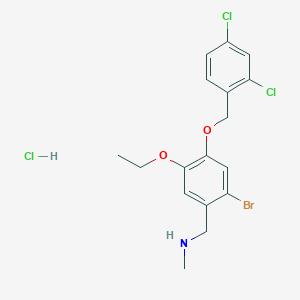 molecular formula C17H19BrCl3NO2 B4141276 1-[2-bromo-4-[(2,4-dichlorophenyl)methoxy]-5-ethoxyphenyl]-N-methylmethanamine;hydrochloride 