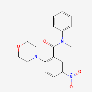 molecular formula C18H19N3O4 B4141285 N-methyl-2-morpholin-4-yl-5-nitro-N-phenylbenzamide 