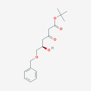 molecular formula C17H24O5 B041416 (5R)-5-Hydroxy-3-oxo-6-(benzyloxy)-hexanoic Acid tert-Butyl Ester CAS No. 147849-63-6