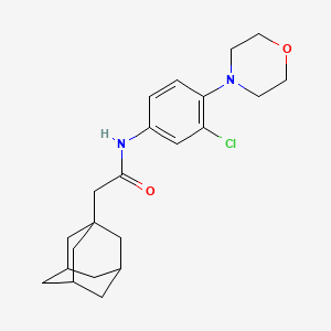 molecular formula C22H29ClN2O2 B4141624 N-[3-chloro-4-(morpholin-4-yl)phenyl]-2-(tricyclo[3.3.1.1~3,7~]dec-1-yl)acetamide 