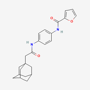 molecular formula C23H26N2O3 B4141635 N-{4-[(tricyclo[3.3.1.1~3,7~]dec-1-ylacetyl)amino]phenyl}furan-2-carboxamide 