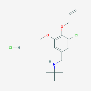 molecular formula C15H23Cl2NO2 B4141698 N-[(3-chloro-5-methoxy-4-prop-2-enoxyphenyl)methyl]-2-methylpropan-2-amine;hydrochloride 