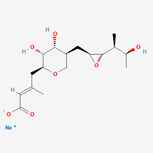 molecular formula C17H27NaO7 B041418 Sodium;(E)-4-[(2S,3R,4R,5S)-3,4-dihydroxy-5-[[(2S,3S)-3-[(2S,3S)-3-hydroxybutan-2-yl]oxiran-2-yl]methyl]oxan-2-yl]-3-methylbut-2-enoate CAS No. 66290-00-4