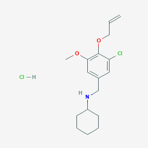 molecular formula C17H25Cl2NO2 B4141805 N-[(3-chloro-5-methoxy-4-prop-2-enoxyphenyl)methyl]cyclohexanamine;hydrochloride 