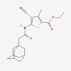 molecular formula C21H26N2O3S B4141807 ETHYL 5-{[2-(1-ADAMANTYL)ACETYL]AMINO}-4-CYANO-3-METHYL-2-THIOPHENECARBOXYLATE 