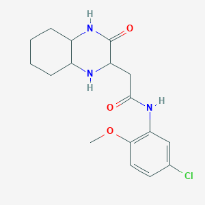 molecular formula C17H22ClN3O3 B4141829 N-(5-chloro-2-methoxyphenyl)-2-(3-oxodecahydroquinoxalin-2-yl)acetamide 