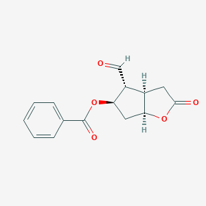 molecular formula C15H14O5 B041419 (3aR,4R,5R,6aS)-5-(benzoyloxy)hexahydro-2-oxo-2H-cyclopenta[b]furan-4-carboxaldehyde CAS No. 39746-01-5