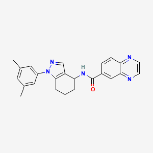 molecular formula C24H23N5O B4141905 N-[1-(3,5-dimethylphenyl)-4,5,6,7-tetrahydro-1H-indazol-4-yl]-6-quinoxalinecarboxamide 