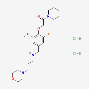 molecular formula C22H36BrCl2N3O4 B4141936 2-[2-Bromo-6-methoxy-4-[(3-morpholin-4-ylpropylamino)methyl]phenoxy]-1-piperidin-1-ylethanone;dihydrochloride 