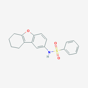 molecular formula C18H17NO3S B414197 N-{8-oxatricyclo[7.4.0.0^{2,7}]trideca-1(9),2(7),3,5-tetraen-4-yl}benzenesulfonamide CAS No. 38059-66-4