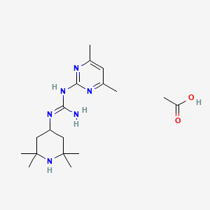 molecular formula C18H32N6O2 B4142004 Acetic acid;1-(4,6-dimethylpyrimidin-2-yl)-2-(2,2,6,6-tetramethylpiperidin-4-yl)guanidine 