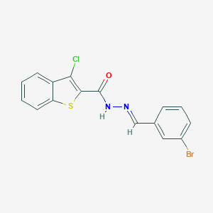 molecular formula C16H10BrClN2OS B414203 N'-(3-bromobenzylidene)-3-chloro-1-benzothiophene-2-carbohydrazide 