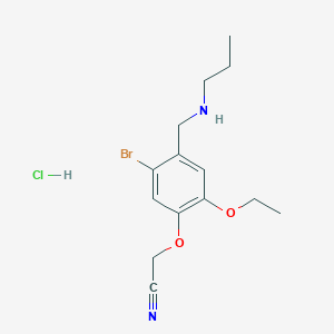 {5-bromo-2-ethoxy-4-[(propylamino)methyl]phenoxy}acetonitrile hydrochloride