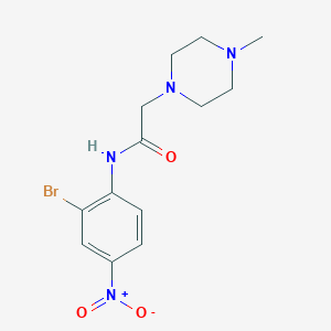 molecular formula C13H17BrN4O3 B4142244 N-(2-bromo-4-nitrophenyl)-2-(4-methylpiperazin-1-yl)acetamide 