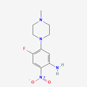molecular formula C11H15FN4O2 B4142249 4-Fluoro-5-(4-methylpiperazin-1-yl)-2-nitroaniline CAS No. 82759-10-2