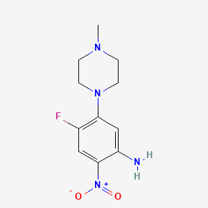 molecular formula C11H15FN4O2 B4142249 4-fluoro-5-(4-methyl-1-piperazinyl)-2-nitroaniline CAS No. 82759-10-2