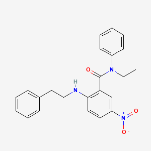 molecular formula C23H23N3O3 B4142319 N-ethyl-5-nitro-N-phenyl-2-(2-phenylethylamino)benzamide 
