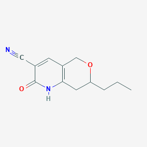 molecular formula C12H14N2O2 B4142348 2-oxo-7-propyl-1,5,7,8-tetrahydro-2H-pyrano[4,3-b]pyridine-3-carbonitrile 
