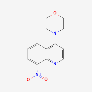 molecular formula C13H13N3O3 B4142359 4-(8-Nitro-4-quinolyl)morpholine 