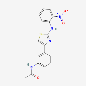 molecular formula C17H14N4O3S B4142521 N-[3-[2-(2-nitroanilino)-1,3-thiazol-4-yl]phenyl]acetamide 