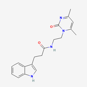 molecular formula C19H22N4O2 B4142524 N-[2-(4,6-dimethyl-2-oxopyrimidin-1-yl)ethyl]-3-(1H-indol-3-yl)propanamide 