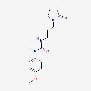 molecular formula C15H21N3O3 B4142549 1-(4-Methoxyphenyl)-3-[3-(2-oxopyrrolidin-1-yl)propyl]urea 