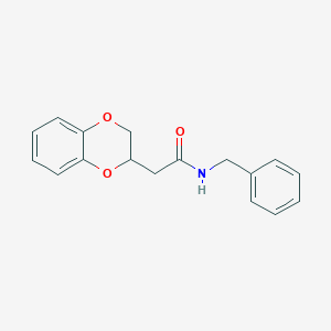 molecular formula C17H17NO3 B4142670 N-benzyl-2-(2,3-dihydro-1,4-benzodioxin-2-yl)acetamide 