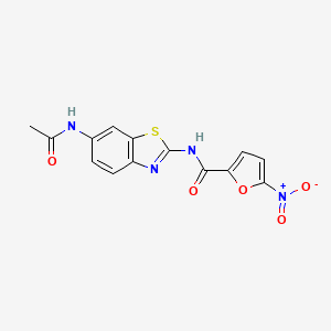 molecular formula C14H10N4O5S B4142692 N-[6-(acetylamino)-1,3-benzothiazol-2-yl]-5-nitro-2-furamide 