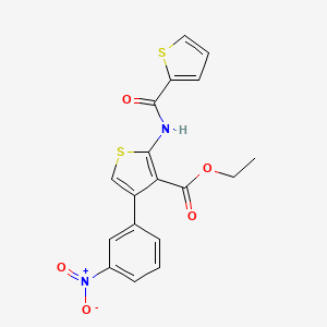 molecular formula C18H14N2O5S2 B4142746 ethyl 4-(3-nitrophenyl)-2-[(2-thienylcarbonyl)amino]-3-thiophenecarboxylate 