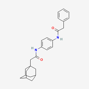 molecular formula C26H30N2O2 B4142806 N-[4-[[2-(1-adamantyl)acetyl]amino]phenyl]-2-phenylacetamide 