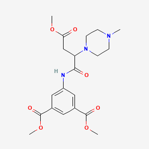 molecular formula C20H27N3O7 B4142820 dimethyl 5-{[4-methoxy-2-(4-methyl-1-piperazinyl)-4-oxobutanoyl]amino}isophthalate 