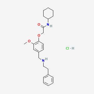 molecular formula C24H33ClN2O3 B4142855 N-cyclohexyl-2-[2-methoxy-4-[(2-phenylethylamino)methyl]phenoxy]acetamide;hydrochloride 