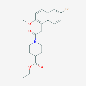 molecular formula C21H24BrNO4 B4142867 ethyl 1-[(6-bromo-2-methoxy-1-naphthyl)acetyl]-4-piperidinecarboxylate 